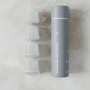 Unbreakable Stemless Wine Glasses (4): Dishwasher Safe, Outdoor Drinkware 🍷